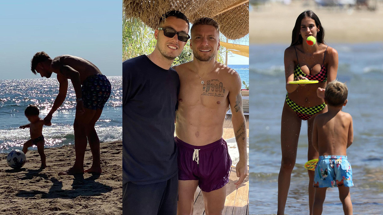 Lazio Ciro Immobile e Jessica Melena con i figli in questa meravigliosa spiaggia vicino Roma